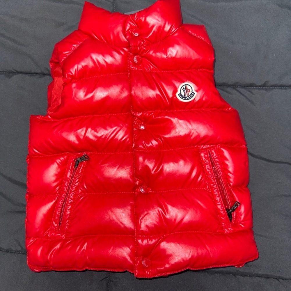 Moncler Kids Red Puffer Vest